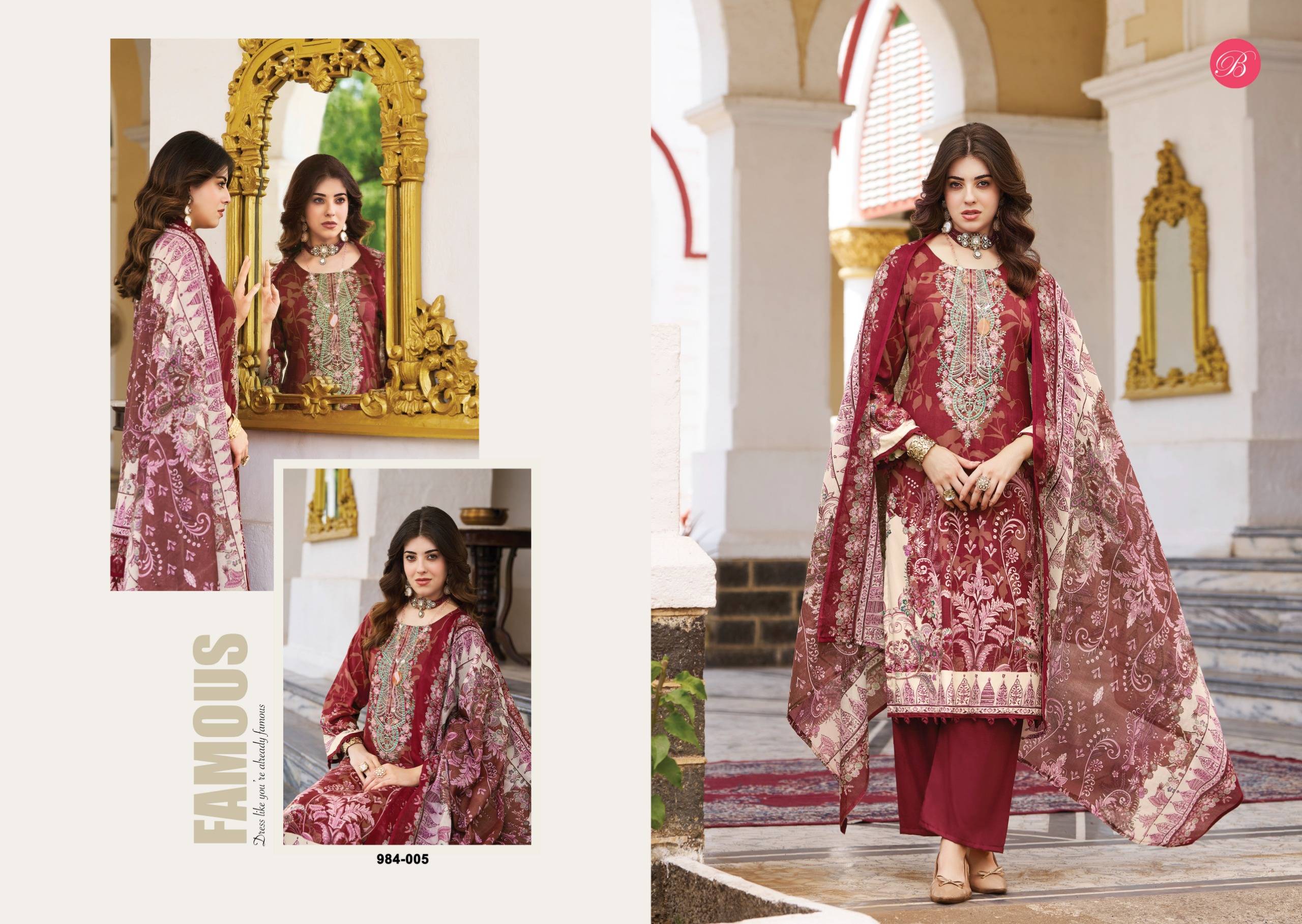RIWAYAT VOL 18 By Belliza 984-001 To 984-008 Series Designer Suits pure viscose Dresses At Wholesale Price
